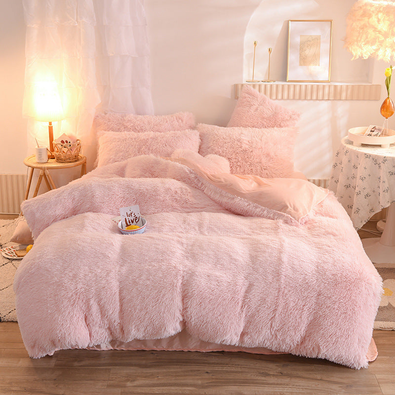 Luxury Fluffy Fleece Duvet Cover Set – Ultra Soft Warm Bedding for Winter (Queen & King Sizes)