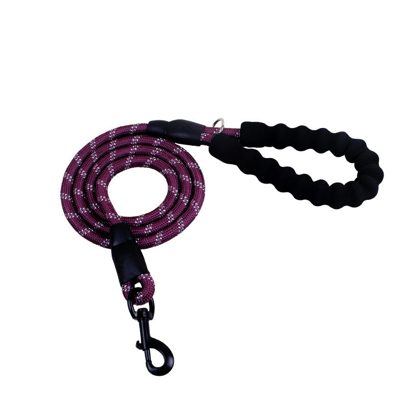 Reflective Dog Leash – Durable Nylon Rope with Soft Anti-Slip Handle
