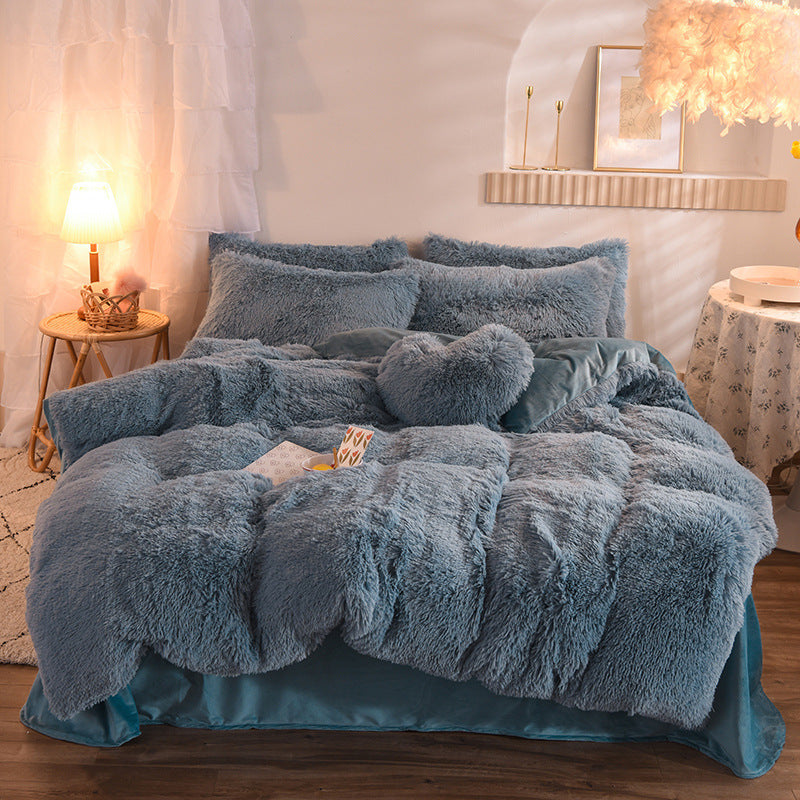 Luxury Fluffy Fleece Duvet Cover Set – Ultra Soft Warm Bedding for Winter (Queen & King Sizes)