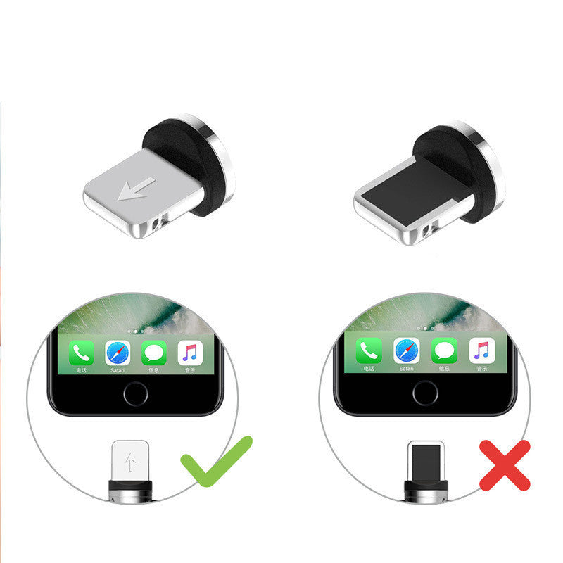 360° LED Magnetic Charging Cable – Fast USB Cable for iPhone, Type-C & Micro USB