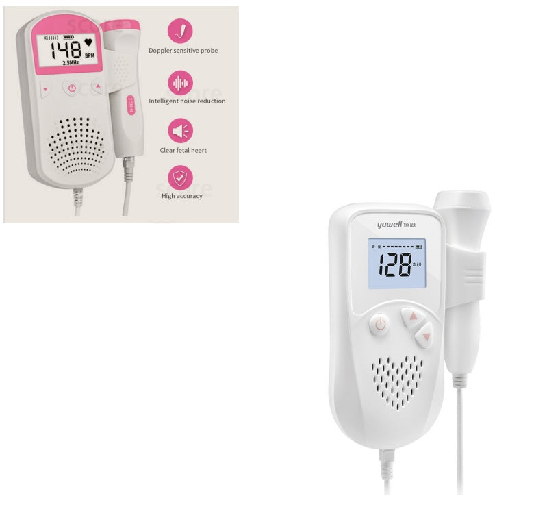 Portable Fetal Doppler – Baby Heartbeat Monitor with LCD Display & Ultrasound Probe