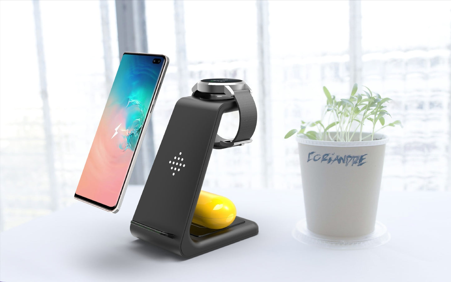 3-in-1 Fast Wireless Charging Station – Magnetic Quick Charge Dock for iPhone, AirPods & Apple Watch
