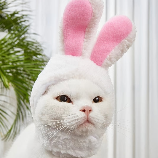 Adorable Rabbit Cat Headgear for Small Dogs & Cats - Perfect Pet Party Costume and Accessory