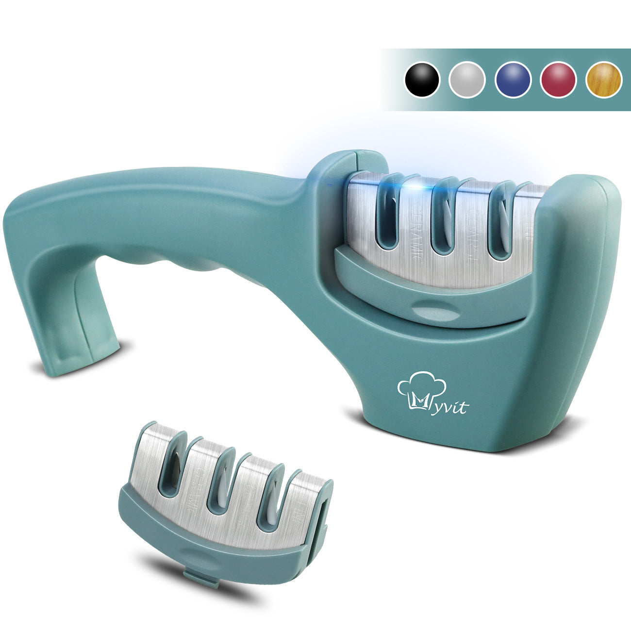 3-Stage Kitchen Knife Sharpener – Diamond & Tungsten Steel Blade Sharpening Tool with Non-Slip Base