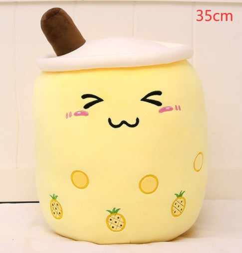 Cute Boba Tea Plush Toy – Soft Bubble Tea Cup Pillow for Kids & Adults