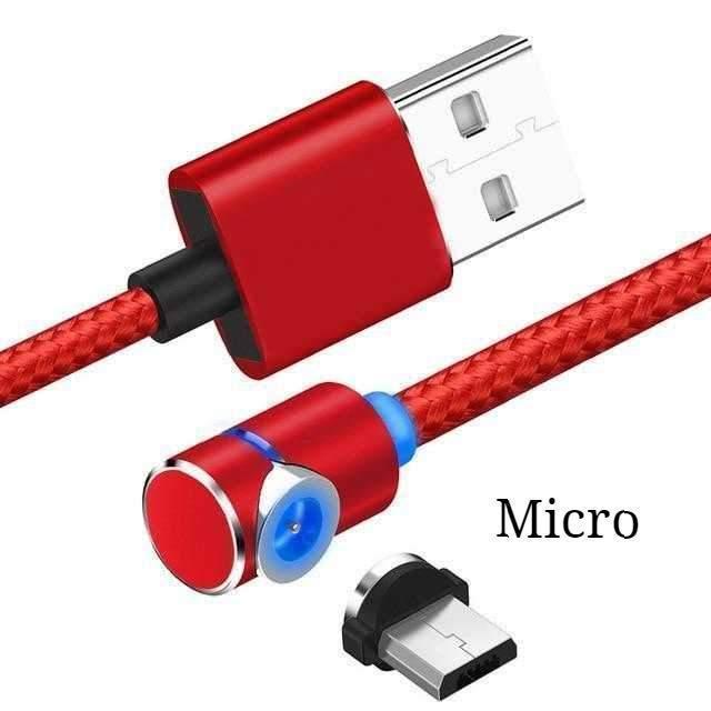 360° LED Magnetic Charging Cable – Fast USB Cable for iPhone, Type-C & Micro USB
