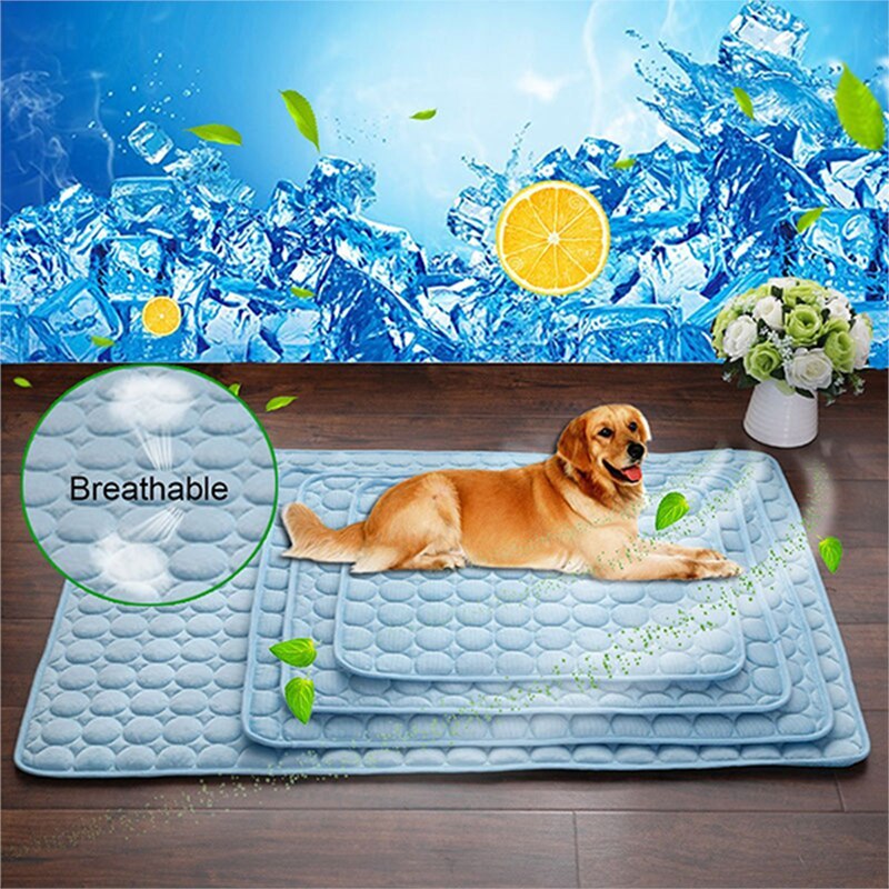 Pet Cooling Mat – Ice Silk Summer Bed Pad for Dogs & Cats