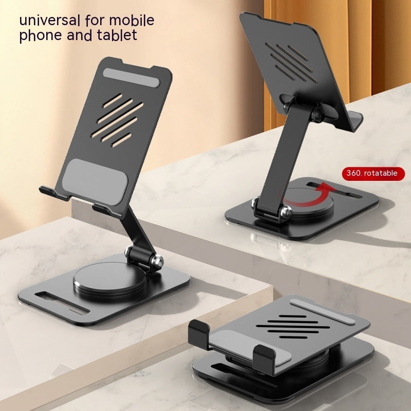 360° Adjustable Metal Phone & Tablet Stand – Foldable Aluminum Desk Holder