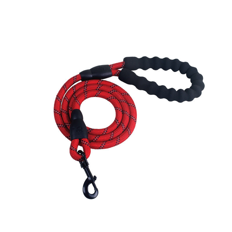 Reflective Dog Leash – Durable Nylon Rope with Soft Anti-Slip Handle