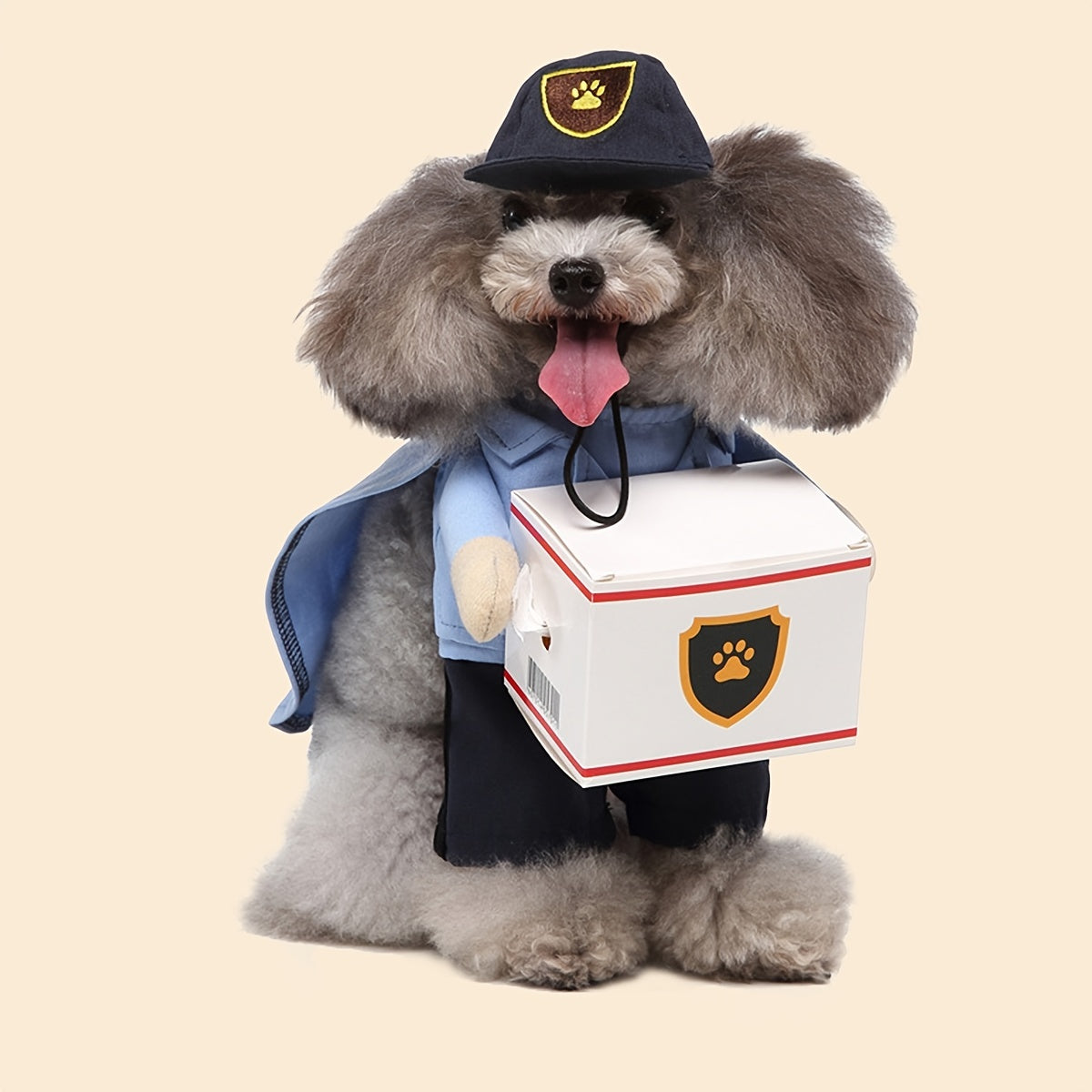 For Small And Medium Dogs And Cats - Courier Cosplay Apparel Halloween Pet Costume With Hat - Perfect For Festivals And Parties