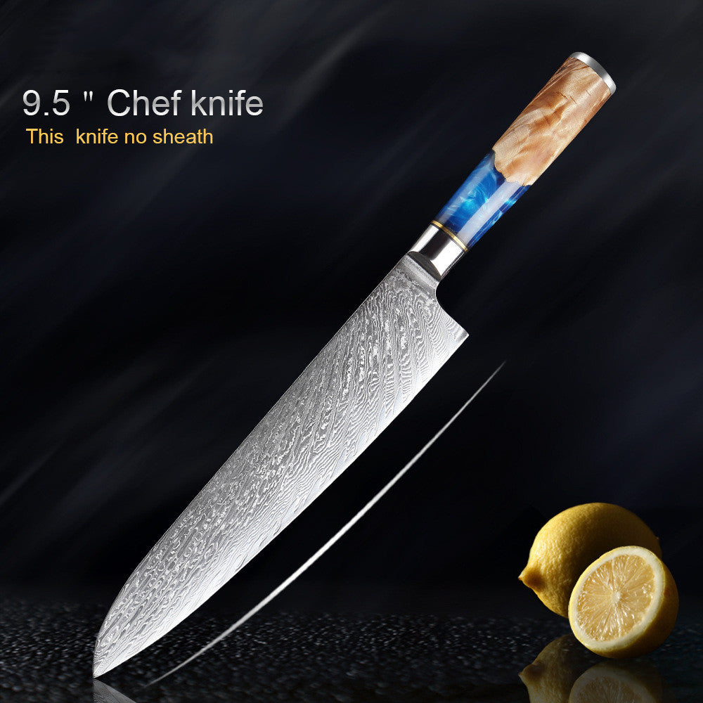 Premium Japanese Chef Knife Set – 67-Layer Damascus Steel Kitchen Knives with Wooden Handle
