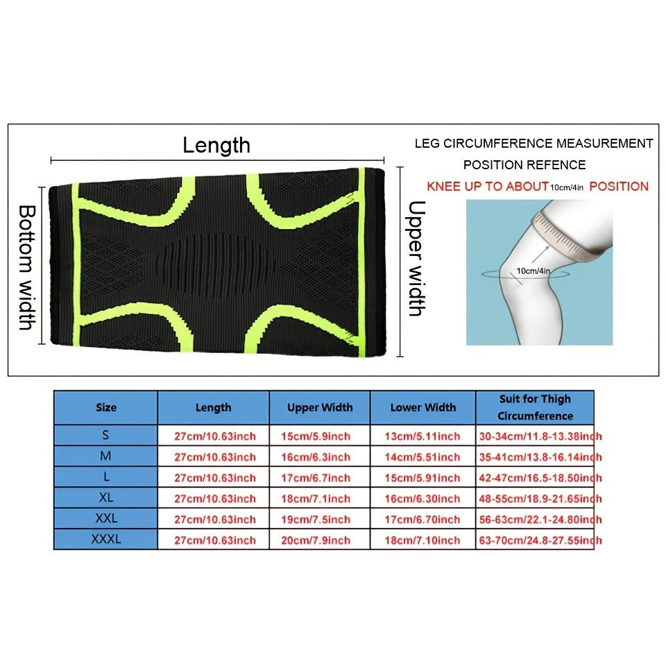 [AOLIKES Knee Brace] AOLIKES Unisex Knee Brace - Breathable Anti-Slip Design, Adjustable Compression Fit, Durable Nylon Material, Sports Knee Support, Sleek Sports Accessory, Secure Fit Knee Brace for Running, Basketball, Cyc