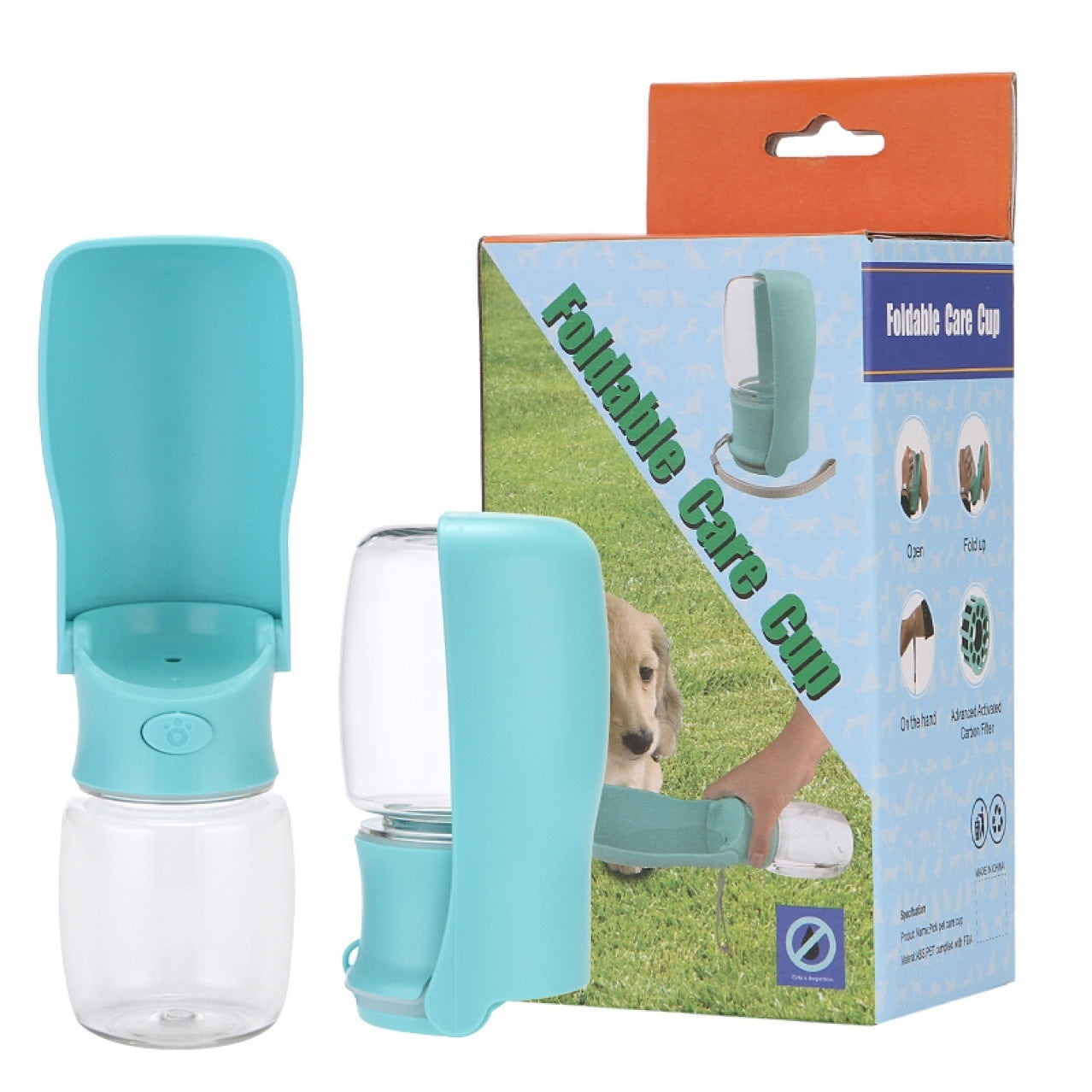 Portable Dog Water Bottle – Foldable Pet Water Dispenser for Outdoor Walks & Travel (350ml / 550ml)