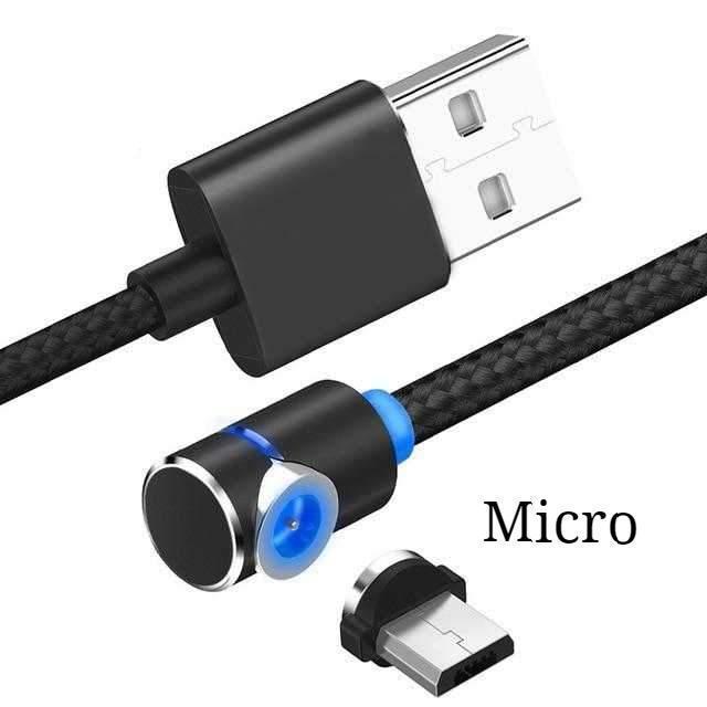 360° LED Magnetic Charging Cable – Fast USB Cable for iPhone, Type-C & Micro USB
