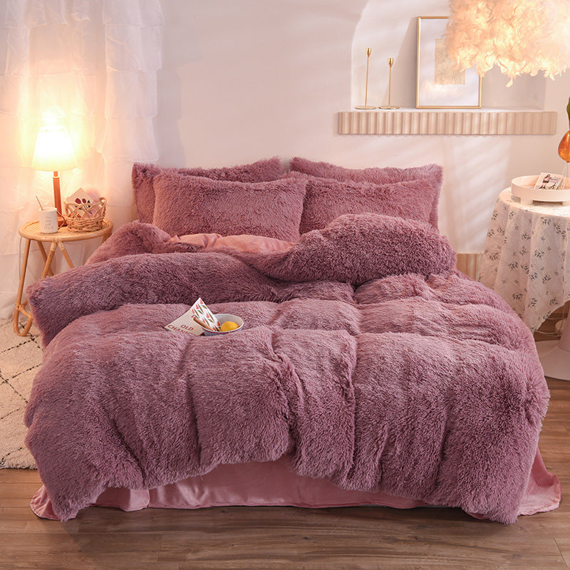 Luxury Fluffy Fleece Duvet Cover Set – Ultra Soft Warm Bedding for Winter (Queen & King Sizes)