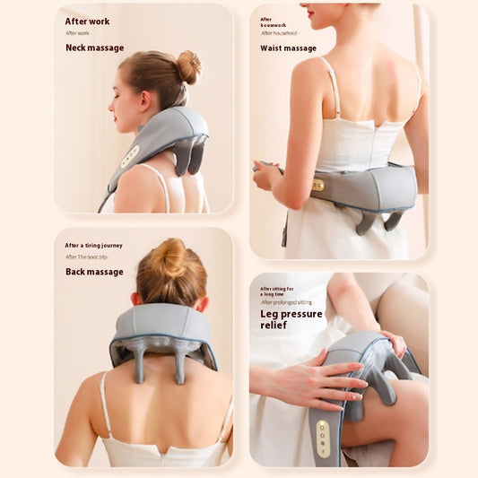 Smart Heated Neck Massager – Adjustable Heat & Deep Kneading Relaxation