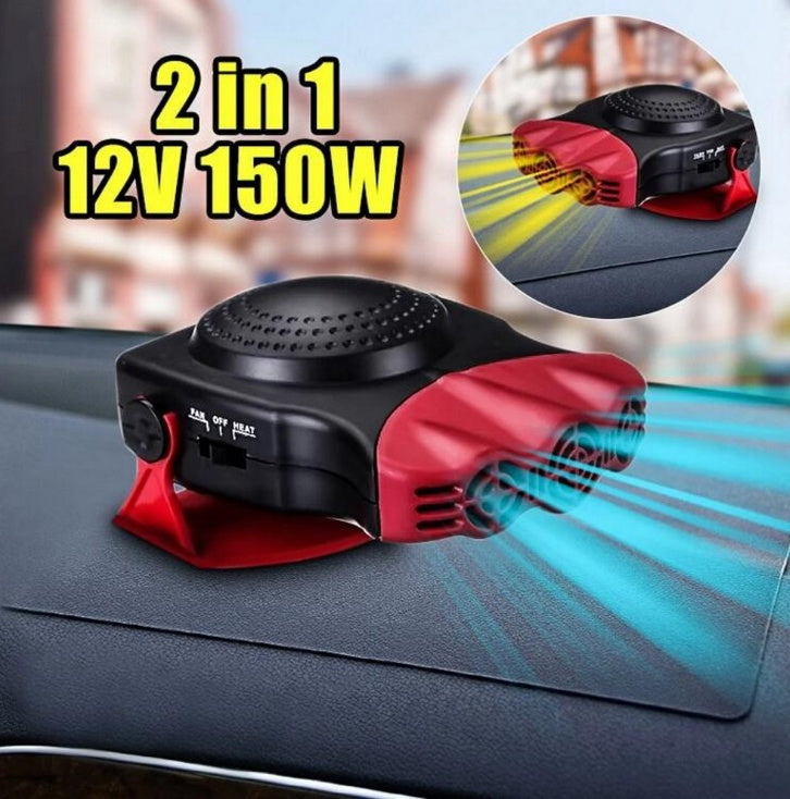 2-in-1 Portable Car Heater & Windshield Defroster – 12V Fast Heating and Cooling Fan