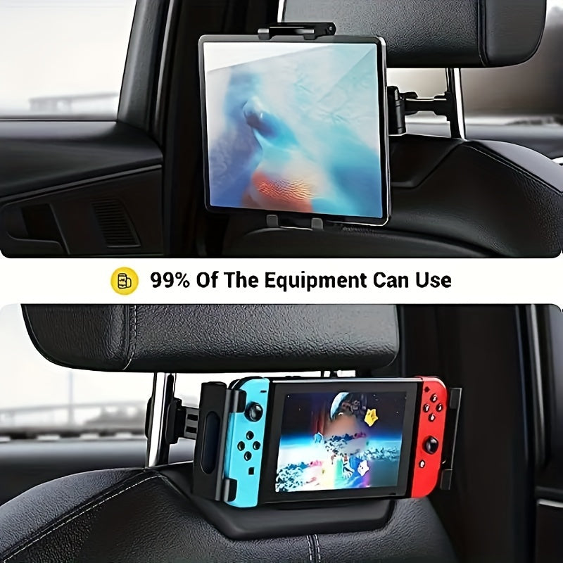 Car Tablet Holder, Headrest Tablet Mount Headrest Stand Cradle Compatible With Devices For IPad Air Mini, Other 4.7-12.9" Cell Phones And Tablets