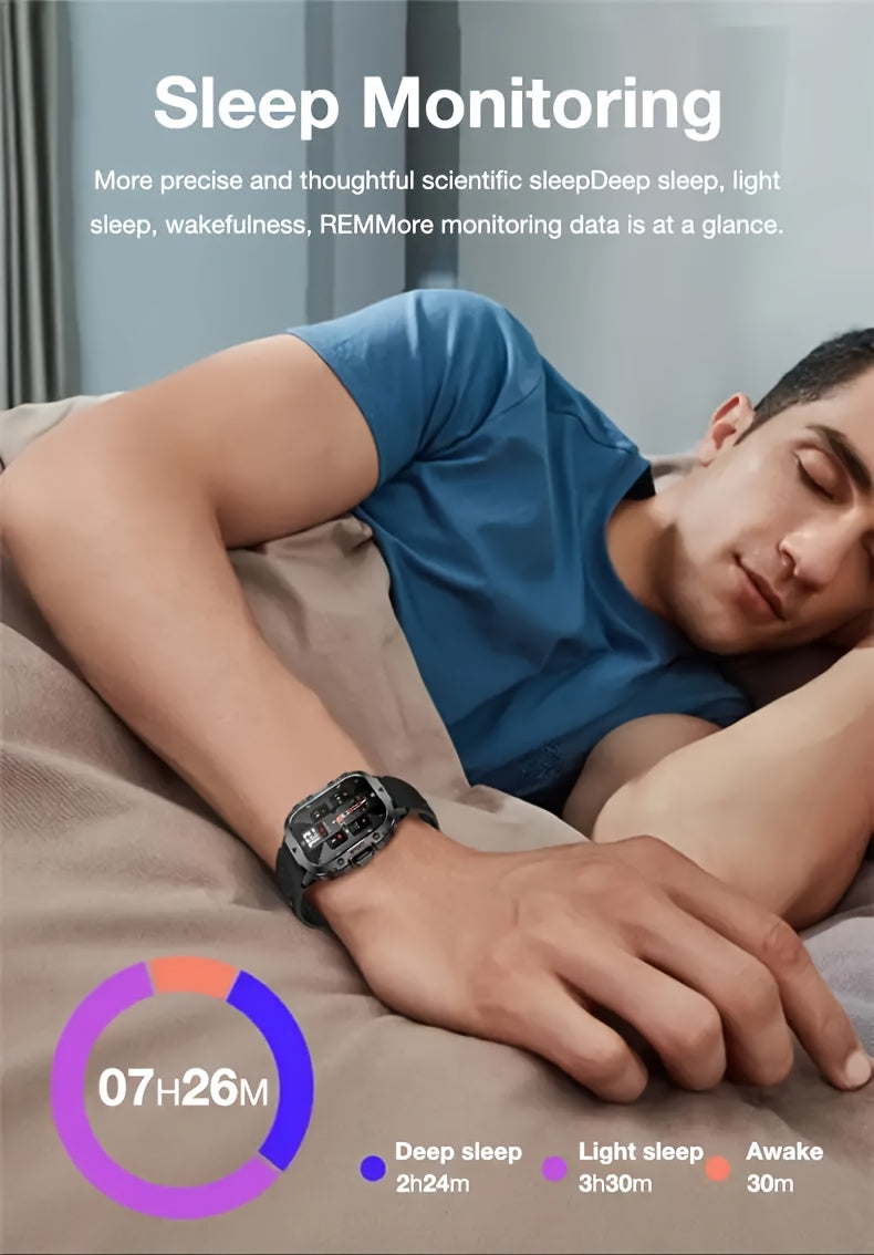 Stylish Touch Screen Smartwatch - Activity & Fitness Tracker with Wireless Call, Heart Rate Monitor, GPS, and Notifications for Android iOS Phones - Perfect Gift for Men and Women