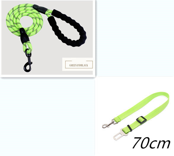 Reflective Dog Leash – Durable Nylon Rope with Soft Anti-Slip Handle
