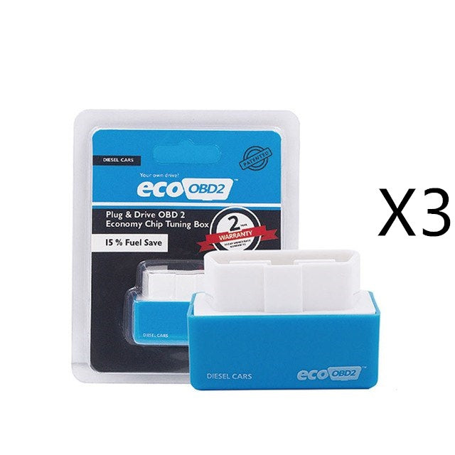 EcoOBD2 Plug & Play Fuel Saver – Smart OBD2 Chip for Gasoline Cars (Fuel Economy & Performance Booster)