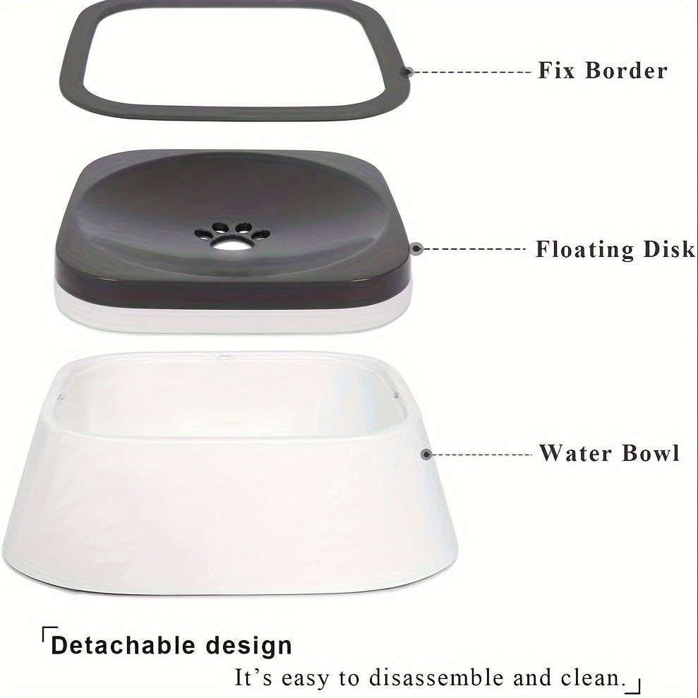 Spill-Proof Pet Water Bowl for Dogs & Cats - Anti-Splash, Non-Slip Base with Floating Filter Design, Perfect for Travel & Home Use, Dog Water Bowl