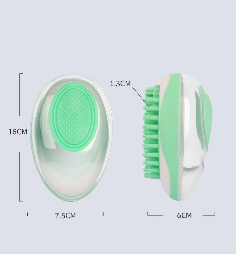 2-in-1 Pet Bath & Massage Brush – Soft Silicone Grooming Comb for Dogs & Cats