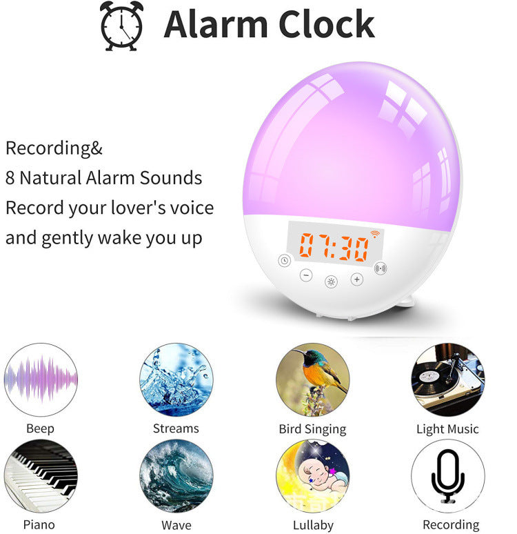 Smart Sunrise Alarm Clock with WiFi Voice Control – Natural Wake-Up Light & Sleep Aid Lamp