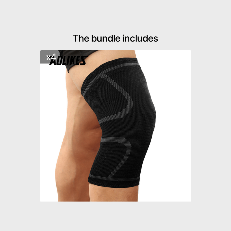 [AOLIKES Knee Brace] AOLIKES Unisex Knee Brace - Breathable Anti-Slip Design, Adjustable Compression Fit, Durable Nylon Material, Sports Knee Support, Sleek Sports Accessory, Secure Fit Knee Brace for Running, Basketball, Cyc