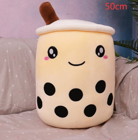 Cute Boba Tea Plush Toy – Soft Bubble Tea Cup Pillow for Kids & Adults