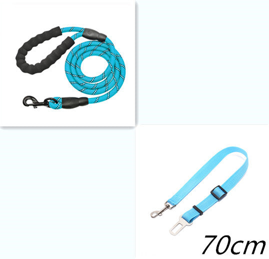 Reflective Dog Leash – Durable Nylon Rope with Soft Anti-Slip Handle