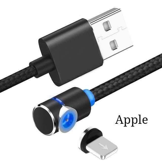 360° LED Magnetic Charging Cable – Fast USB Cable for iPhone, Type-C & Micro USB