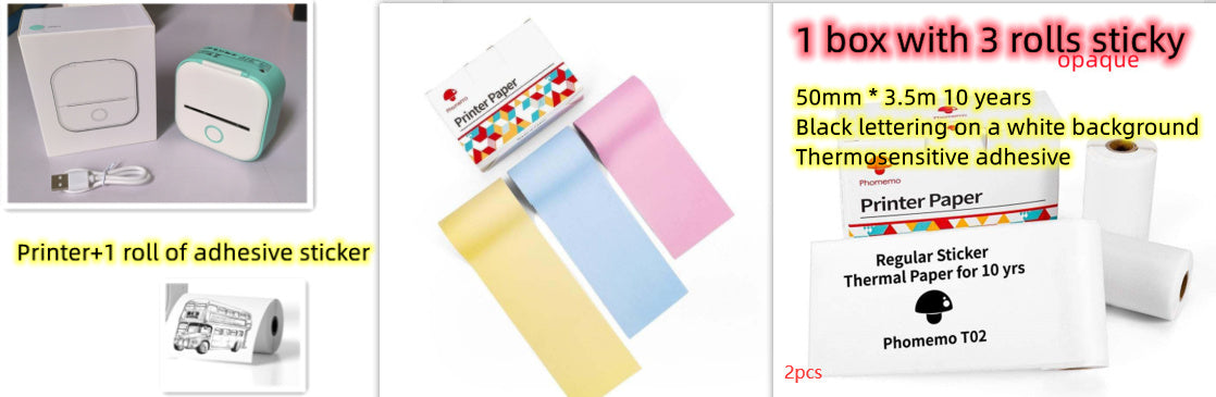 Mini Bluetooth Label Printer – Portable Thermal Photo & Note Printer