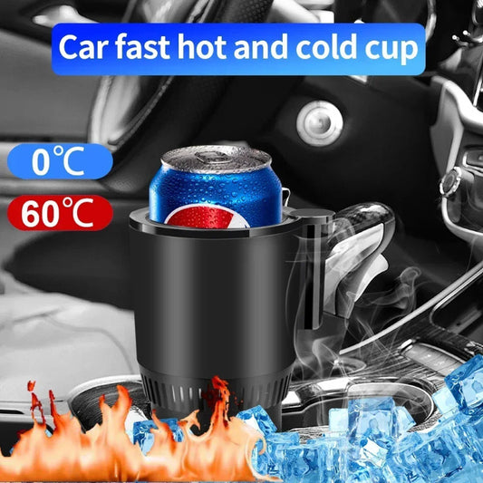 2-in-1 Smart Car Cup – 12V Heating & Cooling Mug Holder with Digital Temperature Display