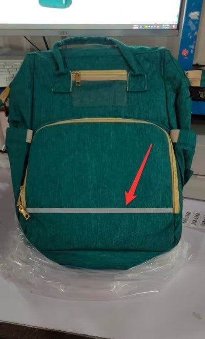 USB Charging Diaper Backpack – Foldable Baby Bed & Multi-Function Travel Bag