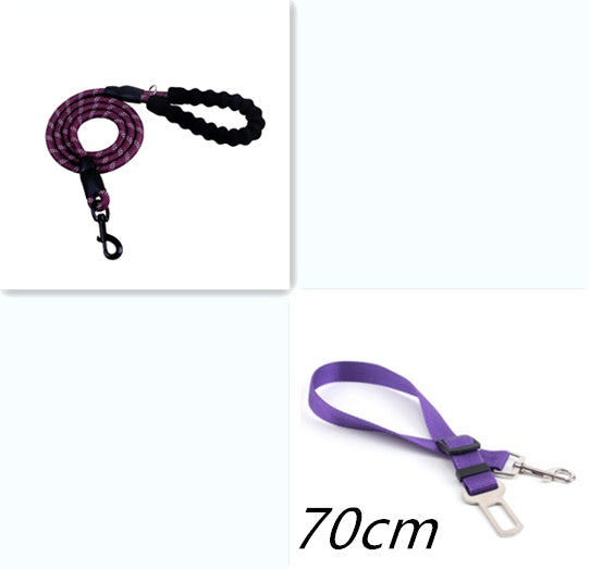 Reflective Dog Leash – Durable Nylon Rope with Soft Anti-Slip Handle