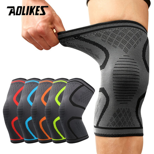 [AOLIKES Knee Brace] AOLIKES Unisex Knee Brace - Breathable Anti-Slip Design, Adjustable Compression Fit, Durable Nylon Material, Sports Knee Support, Sleek Sports Accessory, Secure Fit Knee Brace for Running, Basketball, Cyc
