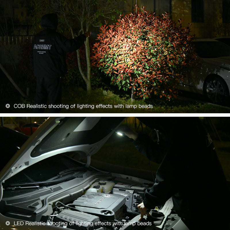 Multifunctional Keychain Flashlight – Rechargeable COB LED Work Light with Emergency Tools