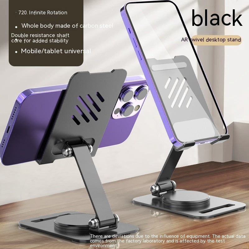 360° Adjustable Metal Phone & Tablet Stand – Foldable Aluminum Desk Holder