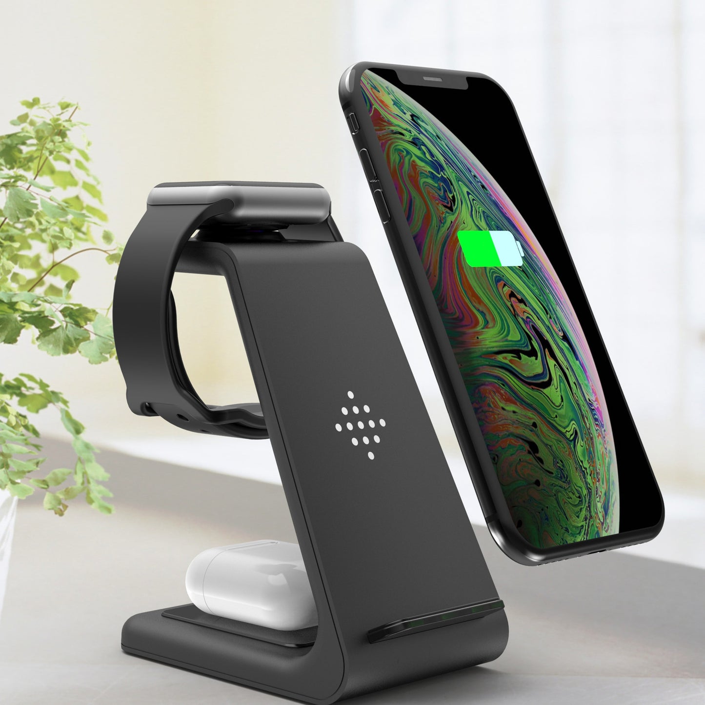 3-in-1 Fast Wireless Charging Station – Magnetic Quick Charge Dock for iPhone, AirPods & Apple Watch