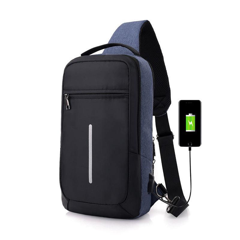 Anti-Theft USB Charging Chest Bag – Smart Crossbody Shoulder Backpack for Travel & Daily Use