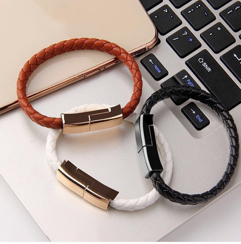 Magnetic Bracelet Charger – USB Charging Cable & Data Cord for iPhone / Type-C / Micro-USB