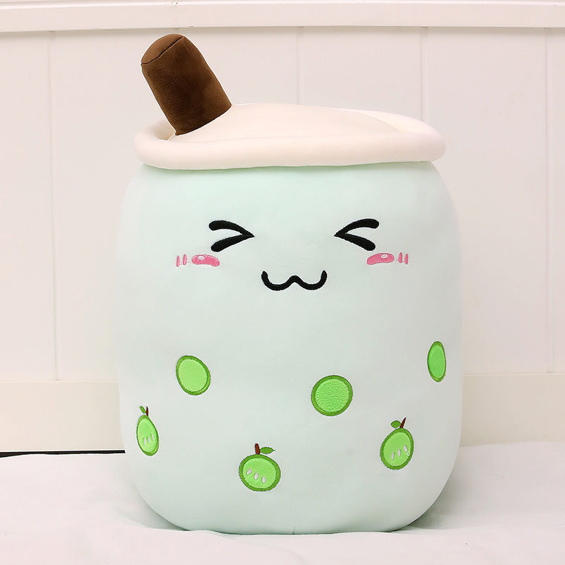 Cute Boba Tea Plush Toy – Soft Bubble Tea Cup Pillow for Kids & Adults