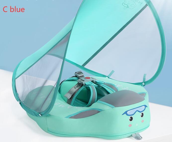 Baby Swim Trainer Float with Canopy – Adjustable Infant Pool Ring for Supported Water Play