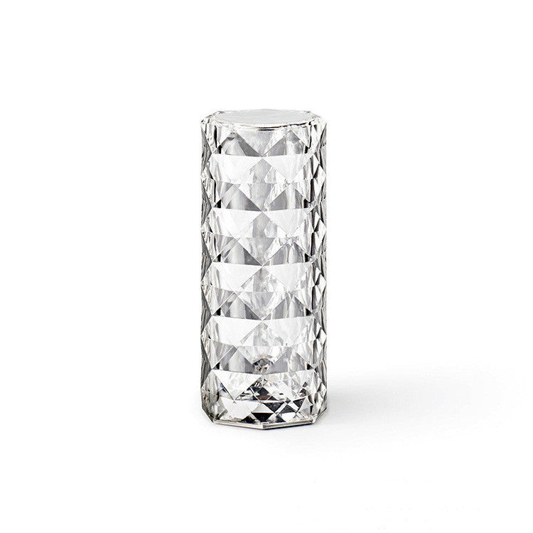 Crystal Touch Lamp – 16-Color Dimmable LED Diamond Lamp with USB Rechargeable Base
