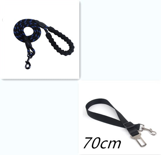 Reflective Dog Leash – Durable Nylon Rope with Soft Anti-Slip Handle
