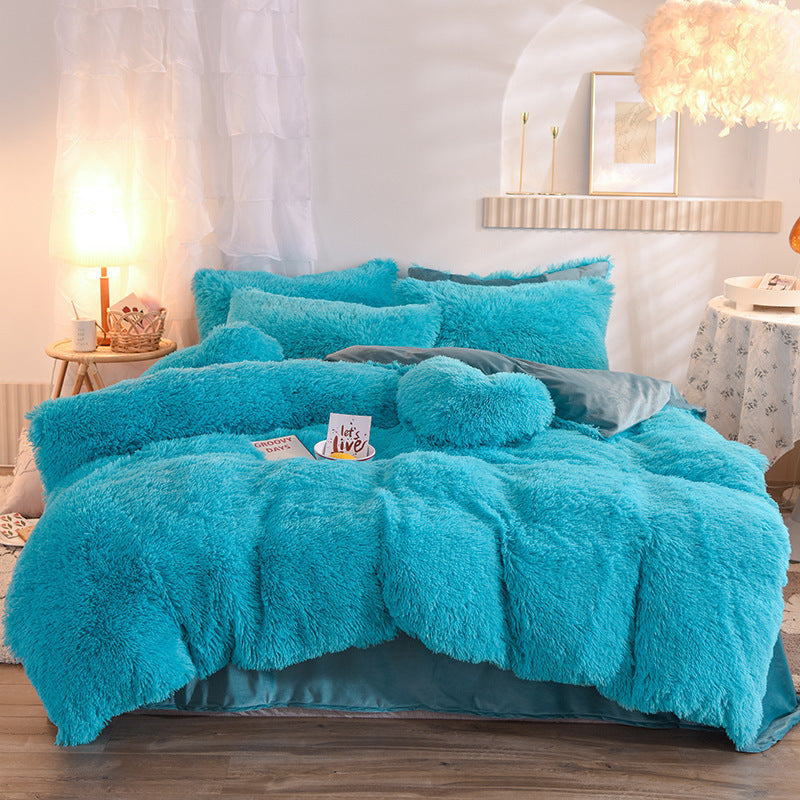 Luxury Fluffy Fleece Duvet Cover Set – Ultra Soft Warm Bedding for Winter (Queen & King Sizes)