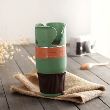 360° Rotating Car Cup Holder – Multi-Function Drink & Storage Organizer