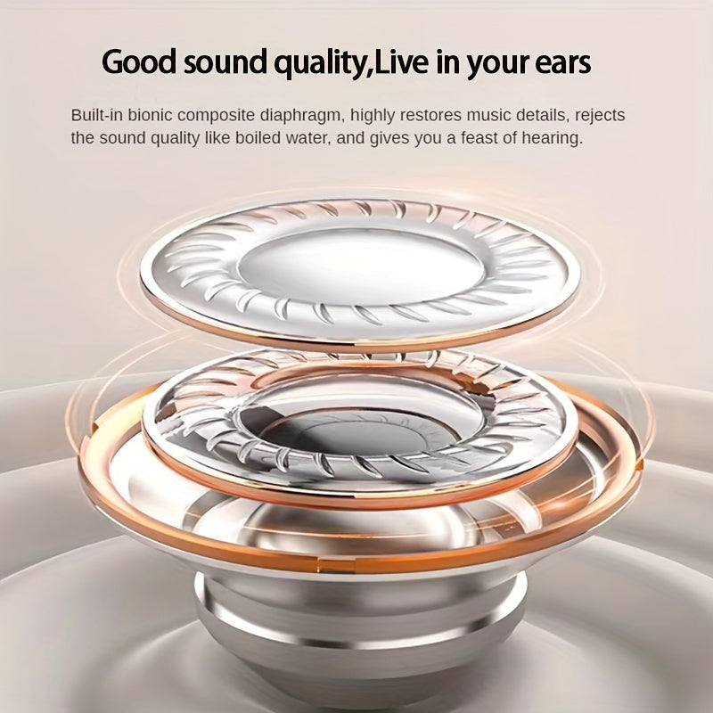 Ultra-Compact Mini Wireless In-Ear Headphones 5.3 - True Wireless, Noise Cancelling, HiFi Sound, Invisible Design for All-Day Wear, Touch Controls, USB-C Charging, Ideal for Running & Sleep, Compatible with All Mobile Phones,