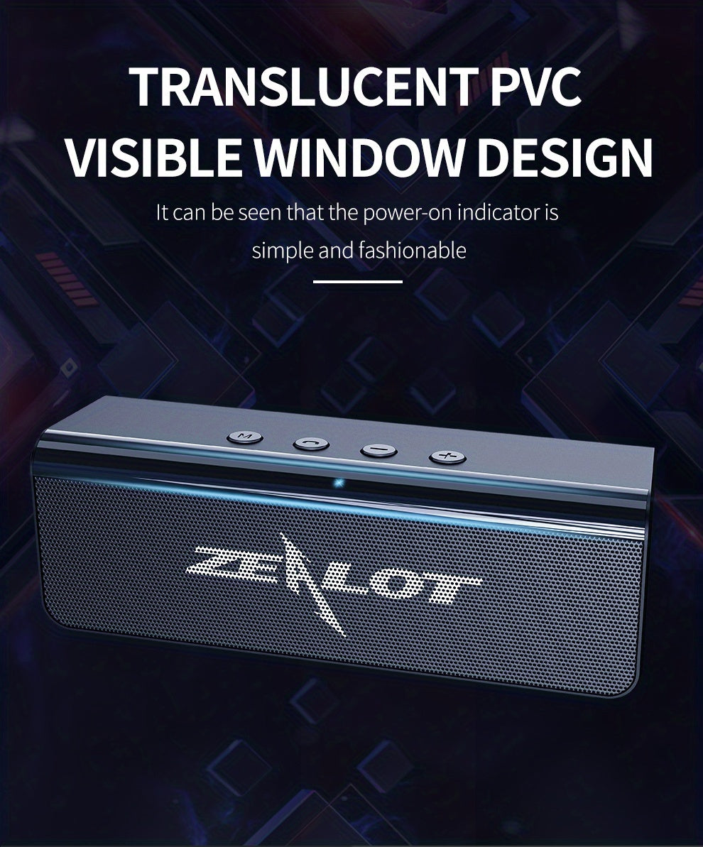 ZEALOT S31 Futuristic Portable Wireless Speaker, 2200mAh Battery, 10-Hour Playtime, Dual Loud Stereo with 3D Surround Sound, Wireless 5.0, Compatible with Phones/Tablets/TVs, Perfect for Home, Car, Outdoor & Camping - Great G